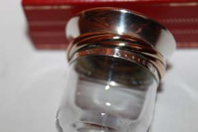 Cartier Tinity Salz Streuer 925er Sterling Silber und Bleikristall 62,3 Gramm