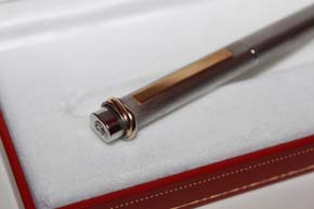 Cartier VENDOME Kugelschreiber silbern satiniert aus den 80er Jahren