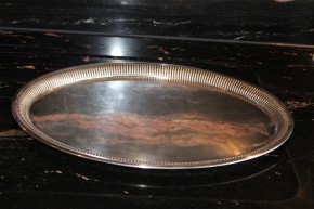 Großes Tablett massiv aus 800er Silber Platte ca.41,5 x 31,5cm & 900 Gramm