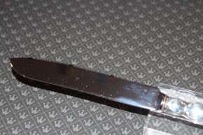 Wilkens Dresdner Barock Brot Messer aus 800er Silber ca. 19,5cm & 49g