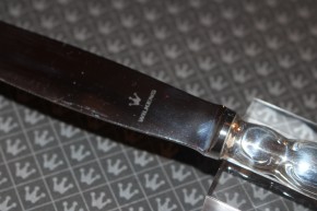 Wilkens Dresdner Barock Menü Messer aus 800er Silber ca. 21,8cm und 85 Gramm