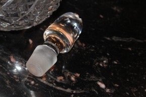 Antike Wein Karaffe / Flasche 800er Silber & Kristall Glas ca. 28cm & 1250g