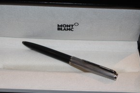 Montblanc N° 285 Hebel Kugelschreiber in silbern & schwarz 70er Jahre