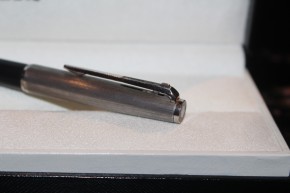 Montblanc N° 285 Hebel Kugelschreiber in silbern & schwarz 70er Jahre
