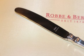 R&B Robbe & Berking Menü Messer Alt Spaten 150 versilbert ca. 220mm ca. 74g