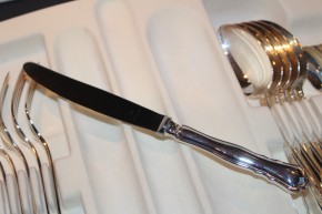 Wilkens Chippendale Menü Messer 800er Silber Knife ca. 22cm und 80g TOP