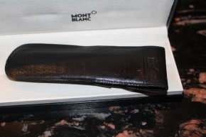 Montblanc Soft Leather 2er Lederetui in schwarz Pen Pouche Vintage