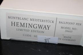 Montblanc Limited Edition 1992 Kugelschreiber * Ernst Hemingway * Neu in OVP