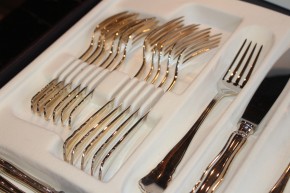 Wilkens Chippendale 800er Silber 30 teiliges Besteck in OVP, Messer Gabel Löffel