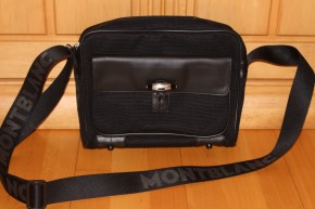 Montblanc Nightflight Messenger Bag Umhänge Tasche Leder ca. 30 x 24 x 6cm