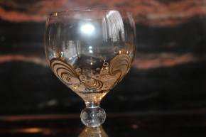 Rosenthal die Zauberflöte Sarastro - Björn Wiinblad Rotwein Glas 15cm hoch