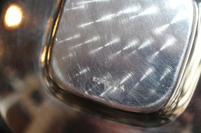Marmelade Dose mit Tablett Bauhaus Stil 925er Silber & Kristall Glas ca.300g