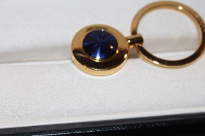 Montblanc Meisterstück Etoile Schlüsselanhänger vergoldet mit Lackintarsie blau