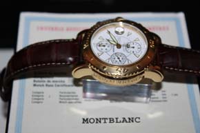 Montblanc Meisterstück 750er Gold Sport Chronograph, OVP & Papiere