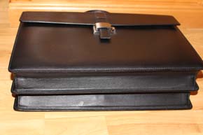 Montblanc 4810 Westside Brief Case / Akten Tasche Leder schwarz 42 x 32 x 10cm
