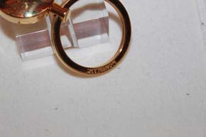 Montblanc Meisterstück Etoile Schlüsselanhänger vergoldet mit Lackintarsie