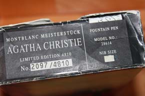 Montblanc Limited Vermeil Edition 1993 Agatha Christie 4810 Füller FP in OVP
