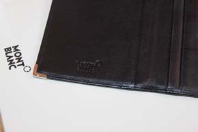 Montblanc Meisterstück Platin 4cc Wallet / Ausweis Reise Mappe Leder schwarz