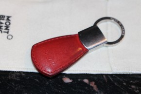 Montblanc Meisterstück Schlüsselanhänger Key Ring Leder in Rot ca. 9cm