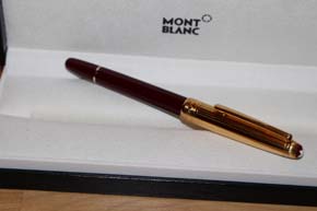 Montblanc Meisterstück Solitaire Doue N° 144 Füller in 925er Silber und Bordeaux