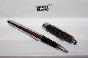 Montblanc Meisterstück Solitaire Carbon & Steel Roller Ball / Fineliner