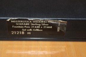 Montblanc Meisterstück Solitaire WEDDING PEN Set 925er Silber 21218 in OVP