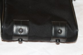 Montblanc Nightflight Messenger Bag / Umhänge Tasche Leder und Baumwollgewebe 26 x 21 x 8cm