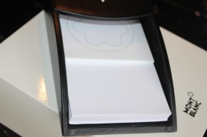 Montblanc Meisterstück Zettel Box Ständer Paper Tray Leder Schwarz RAR Id. 37031