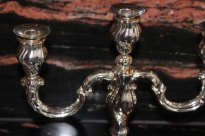 Paar Kerzenleuchter Wolter 3 armig 925er Sterling Silber ca. 26x24cm & ca. 1380g