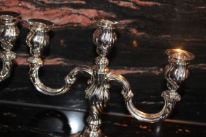 Paar Kerzenleuchter Wolter 3 armig 925er Sterling Silber ca. 26x24cm & ca. 1380g