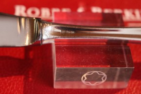 R&B Robbe & Berking Tafel Messer Scandia 925er Sterling Silber 220mm und 72g