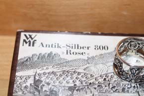 WMF * Hildesheimer Rose * alter Serviettenring 800er Silber massiv