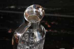 WTB Wein oder Likör Karaffe 925er Silber & Kristall Glas ca. 24 x 8cm & 875g