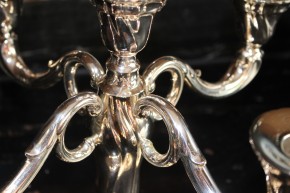Wilkens 5 armiger Kerzenleuchter Kandelar 800er Silber ca. 34 x 26cm & ca. 1090g