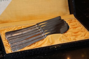 Wilkens Alt Spaten Dessert Messer aus 800er Silber ca. 17cm und 42 Gramm
