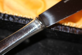 Wilkens Alt Spaten Dessert Messer aus 800er Silber ca. 17cm und 42 Gramm