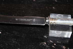 Wilkens Augsburger Faden Tafel Messer 800er Silber ca. 25 cm und 84,7 Gramm