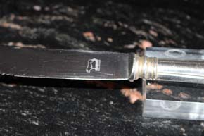 Wilkens Augsburger Faden Obst Messer 800er Silber ca. 19,5 cm und 52,8 Gramm
