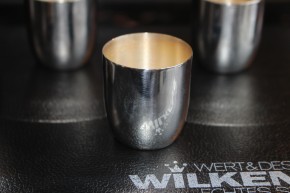 Wilkens Classic 6 Schnaps Becher mit Tablett 835er Silber ca. 3,5cm x 4cm & 285g