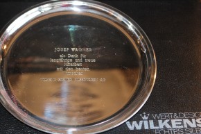 Wilkens Classic 6 Schnaps Becher mit Tablett 835er Silber ca. 3,5cm x 4cm & 285g
