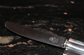 Wilkens Ostfriesenmuster Dessert Messer aus 800er Silber ca. 21cm und 67 Gramm