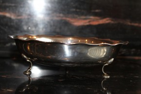 Wilkens alte Fuß Schale Platte 830er Silber ca. 23m x 7cm & 284 Gramm Id. 7552